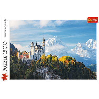 Puzzle 1500 dílků Bavorské Alpy horský krajobraz 85x58 cm