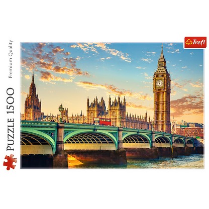 Puzzle 1500 dílků Londýn Westminster Palace – Trefl 26202