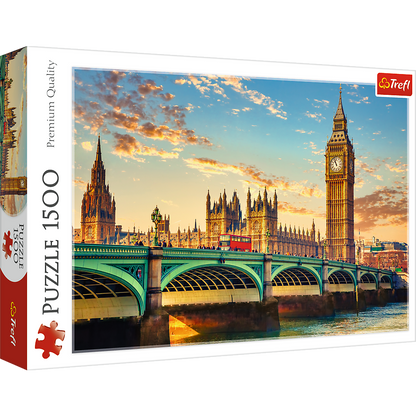 Puzzle 1500 dílků Londýn Westminster Palace – Trefl 26202