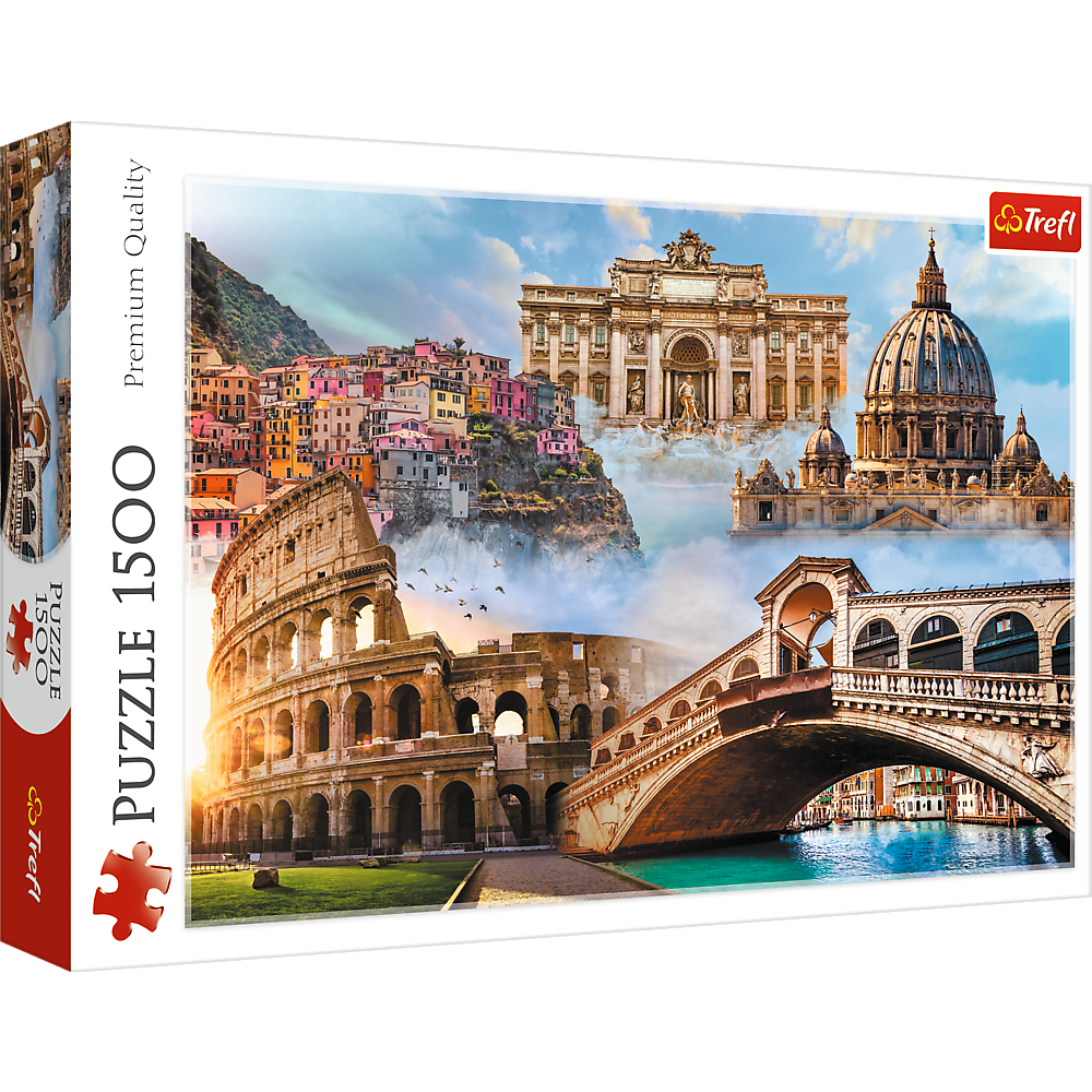 Puzzle 1500 dílků Oblíbená místa Itálie – 85x58 cm | Trefl