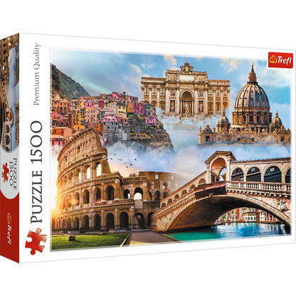 Puzzle 1500 dílků Oblíbená místa Itálie – 85x58 cm | Trefl