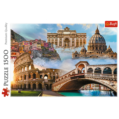 Puzzle 1500 dílků Oblíbená místa Itálie – 85x58 cm | Trefl