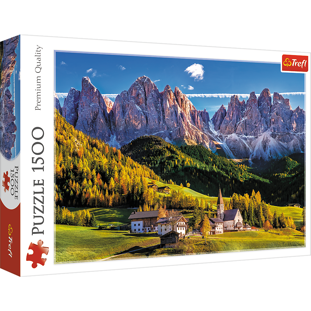 Puzzle 1500 dílků Val di Funes Dolomity – Itálie | Trefl