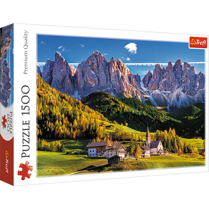 Puzzle 1500 dílků Val di Funes Dolomity – Itálie | Trefl