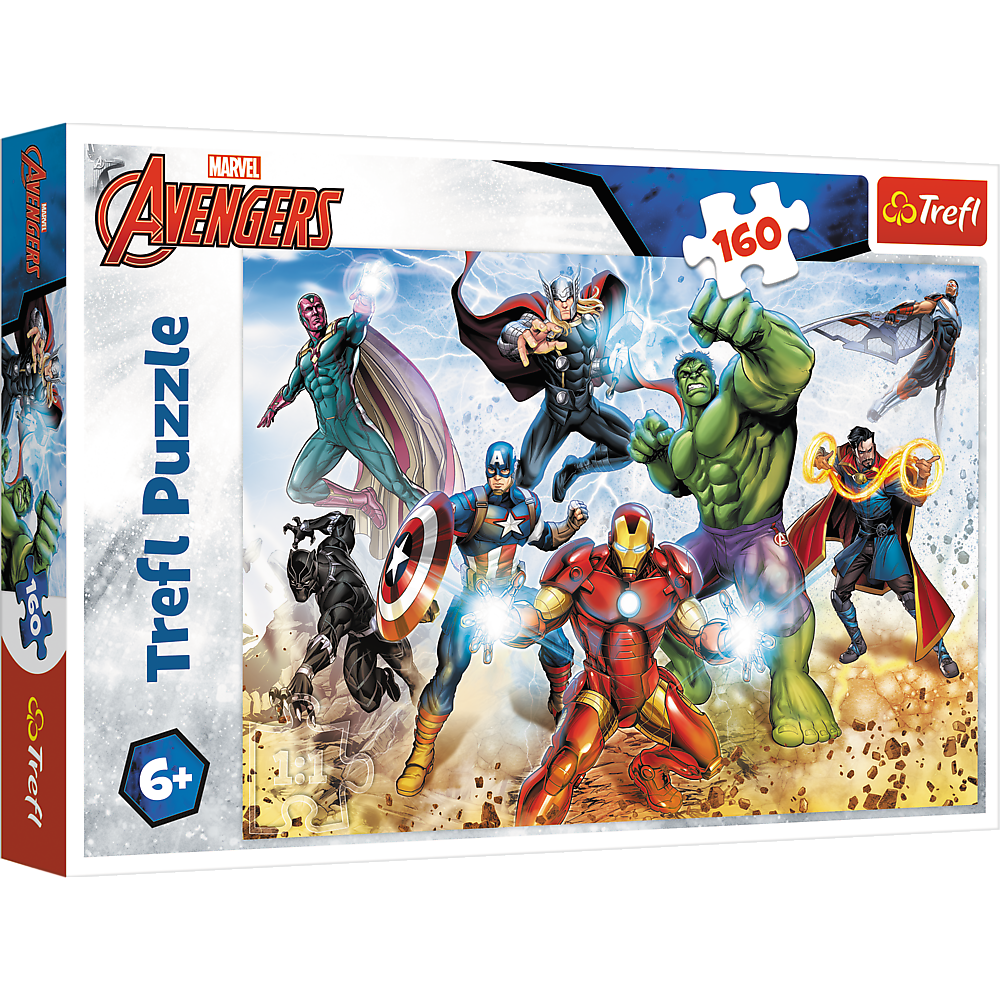 Puzzle 160 dílků Avengers připraveni zachránit svět – Disney Marvel