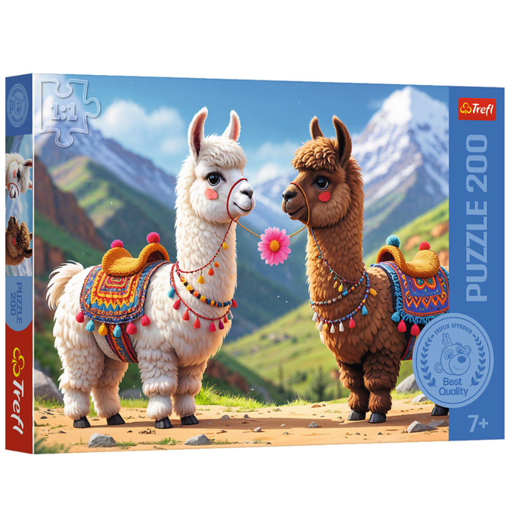 Puzzle 200 dílků Barevné lamy – Trefl