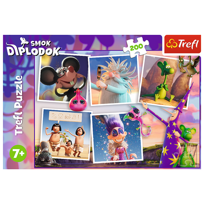 Puzzle 200 dílků Dobrodružství draka Diplodoka – Trefl 13322