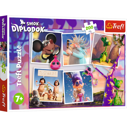 Puzzle 200 dílků Dobrodružství draka Diplodoka – Trefl 13322