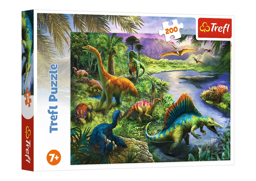 Puzzle 200 dílků Dravé dinosaury – Trefl 13281