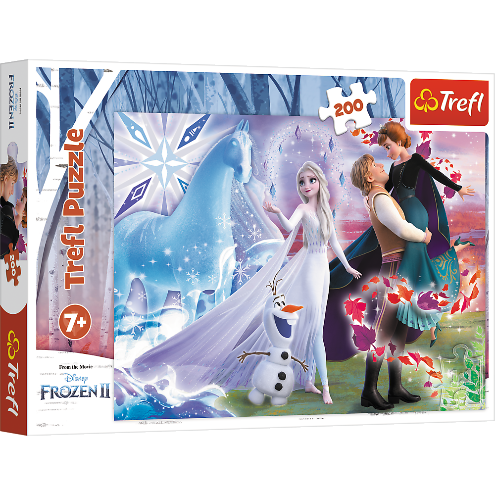 Puzzle 200 dílků Magický svět sester – Disney Frozen Trefl