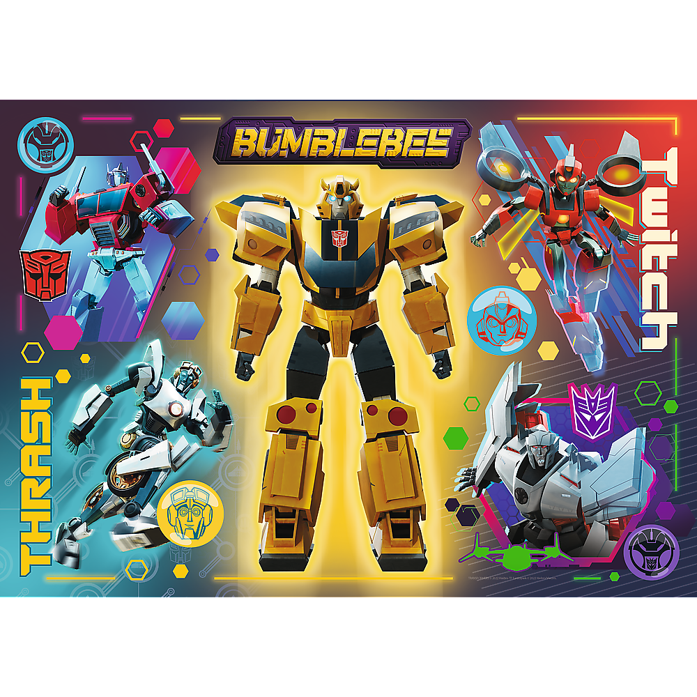 Puzzle 200 dílků s roboty – Transformers 48x34 cm