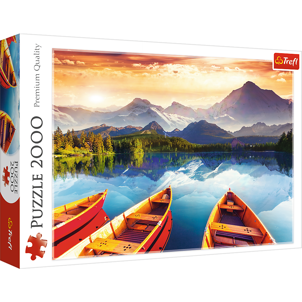 Puzzle 2000 dílků Křišťálové jezero – s loďkami | Trefl
