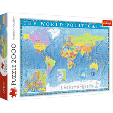 Puzzle 2000 dílků politická mapa světa – 96x68 cm