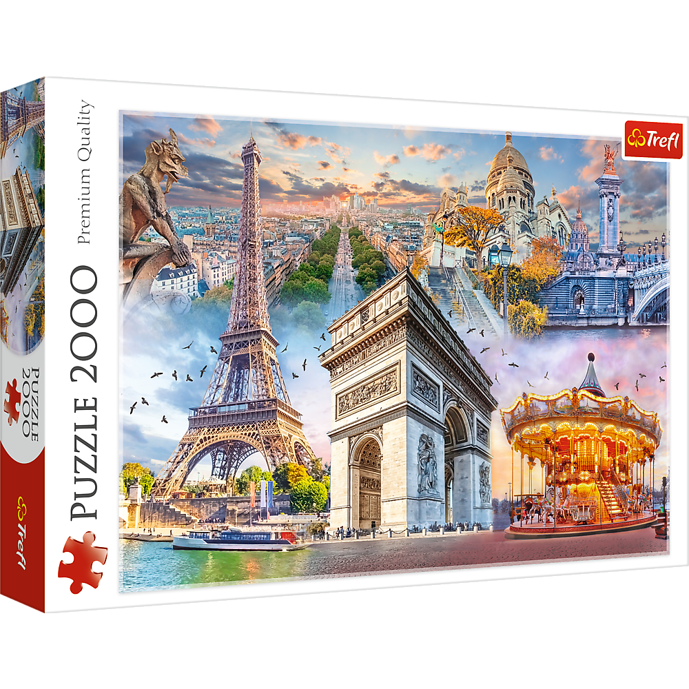 Puzzle 2000 dílků Víkend v Paříži s nejslavnějšími budovami