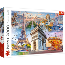Puzzle 2000 dílků Víkend v Paříži s nejslavnějšími budovami