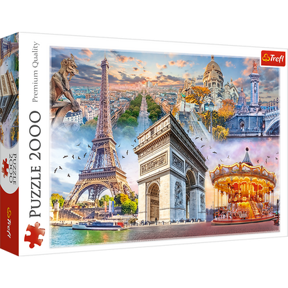 Puzzle 2000 dílků Víkend v Paříži s nejslavnějšími budovami