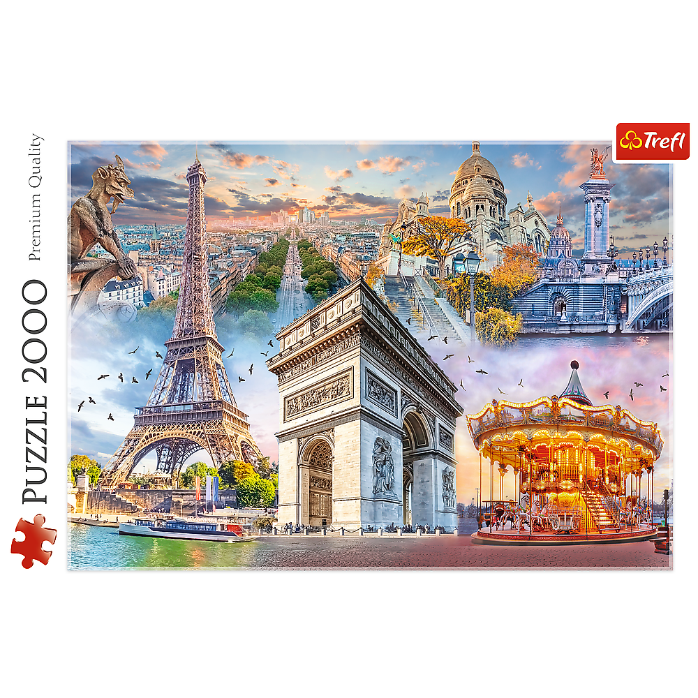 Puzzle 2000 dílků Víkend v Paříži s nejslavnějšími budovami