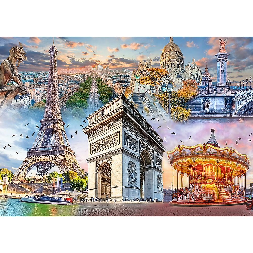 Puzzle 2000 dílků Víkend v Paříži s nejslavnějšími budovami