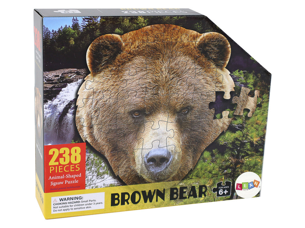 Puzzle 237 dílků medvěd hnědý – hlavy zvířat motiv