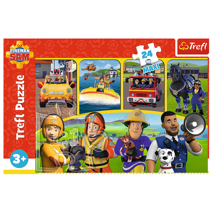Puzzle 24 dílků maxi Hasič Sam a přátelé – Trefl