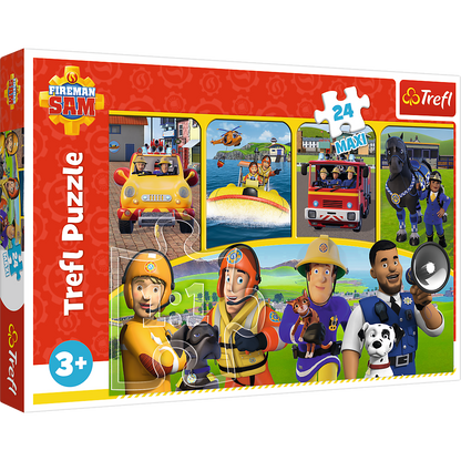 Puzzle 24 dílků maxi Hasič Sam a přátelé – Trefl