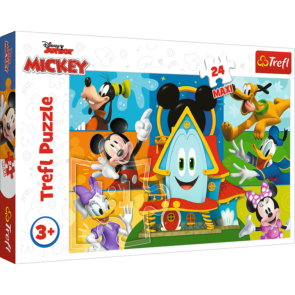 Puzzle 24 dílků Maxi Mickey Mouse a přátelé – Trefl 14351