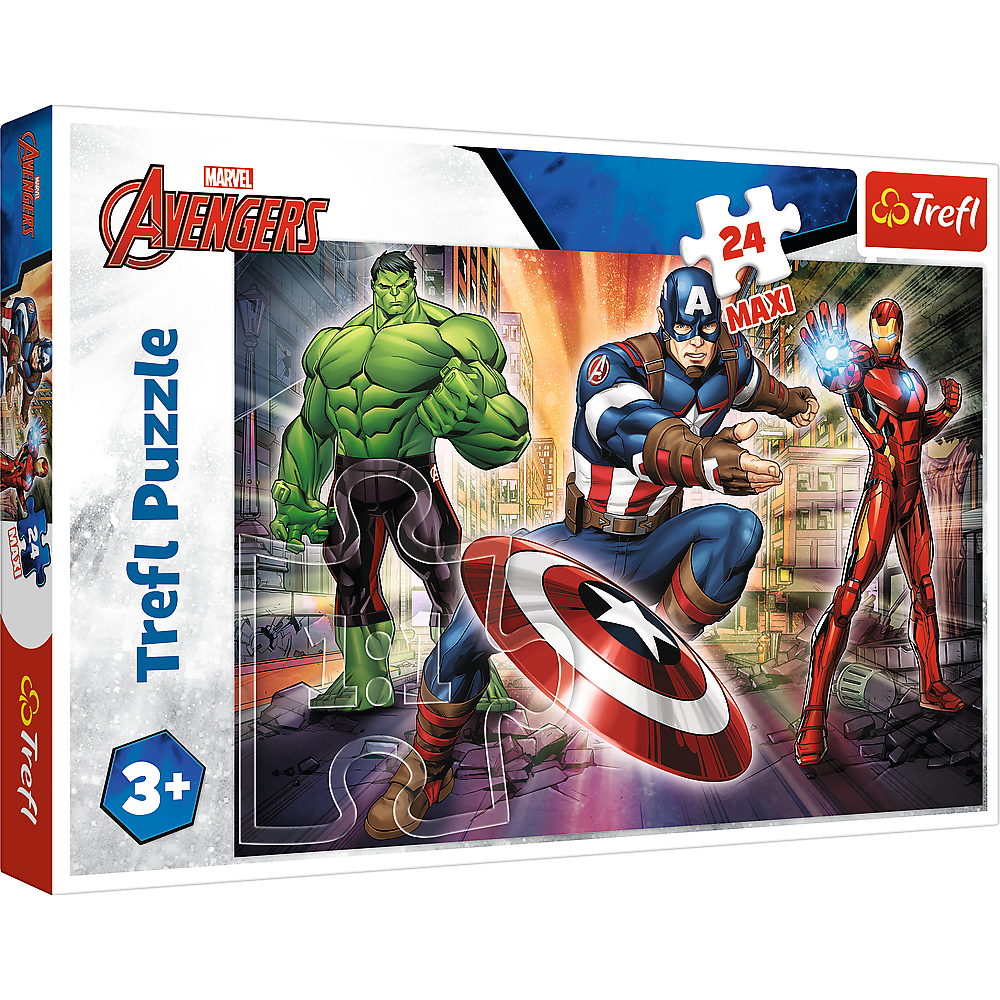 Puzzle 24 dílků maxi Ve světě Avengers – Trefl 14321
