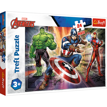 Puzzle 24 dílků maxi Ve světě Avengers – Trefl 14321