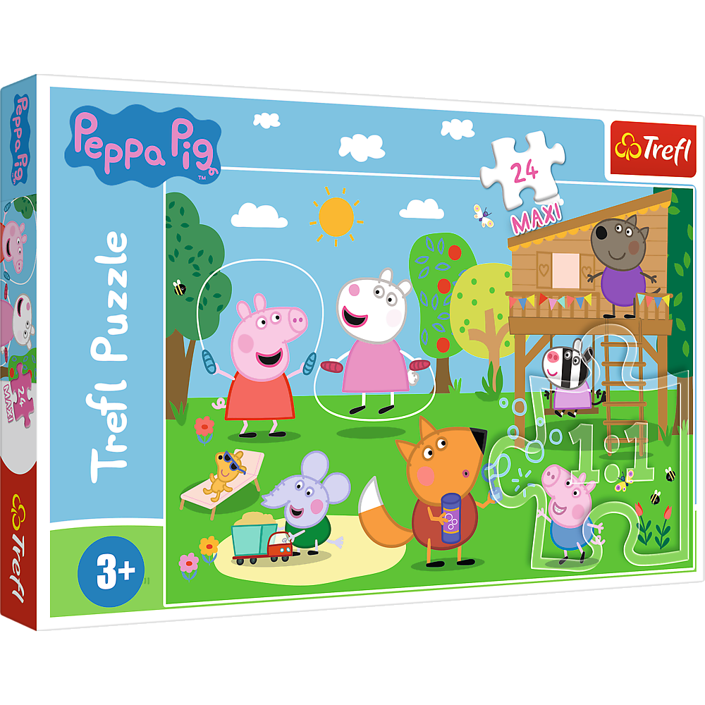 Puzzle 24 dílků maxi Zábava na louce – Peppa Pig