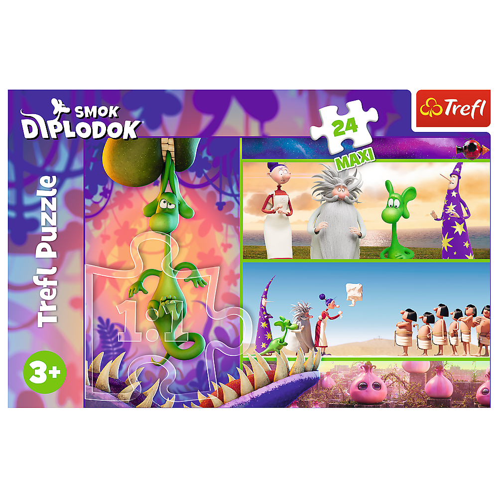 Puzzle 24 dílků maxi Zvědavý drak Diplodok – Human Film