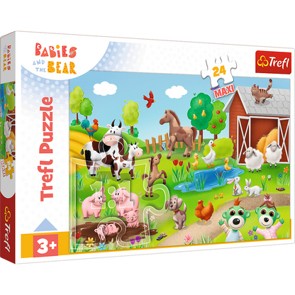Puzzle 24 dílků Maxi – Zvířátka pro nejmenší – Trefl