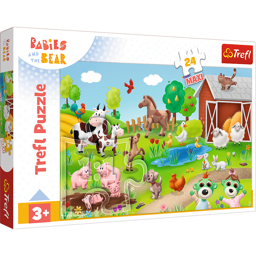 Puzzle 24 dílků Maxi – Zvířátka pro nejmenší – Trefl