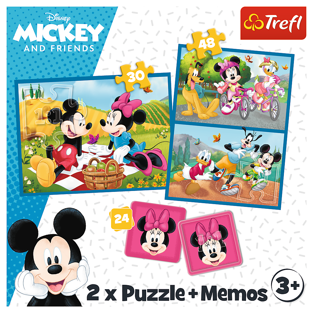 Puzzle 2v1 s pexesem Disney Mickey Mouse – Trefl 93344