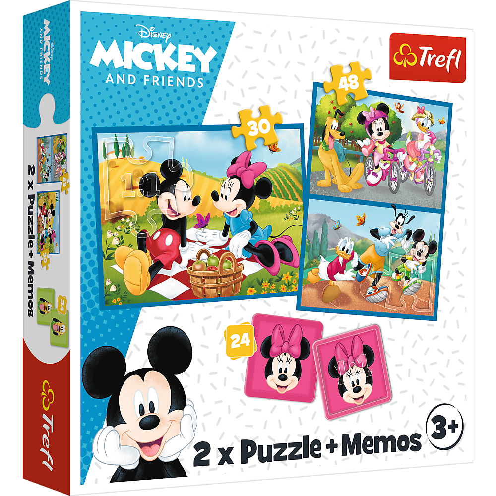 Puzzle 2v1 s pexesem Disney Mickey Mouse – Trefl 93344