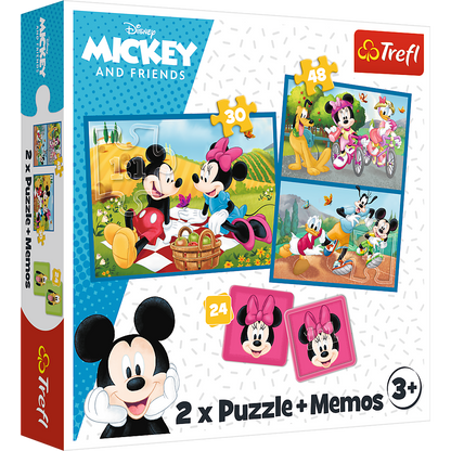 Puzzle 2v1 s pexesem Disney Mickey Mouse – Trefl 93344