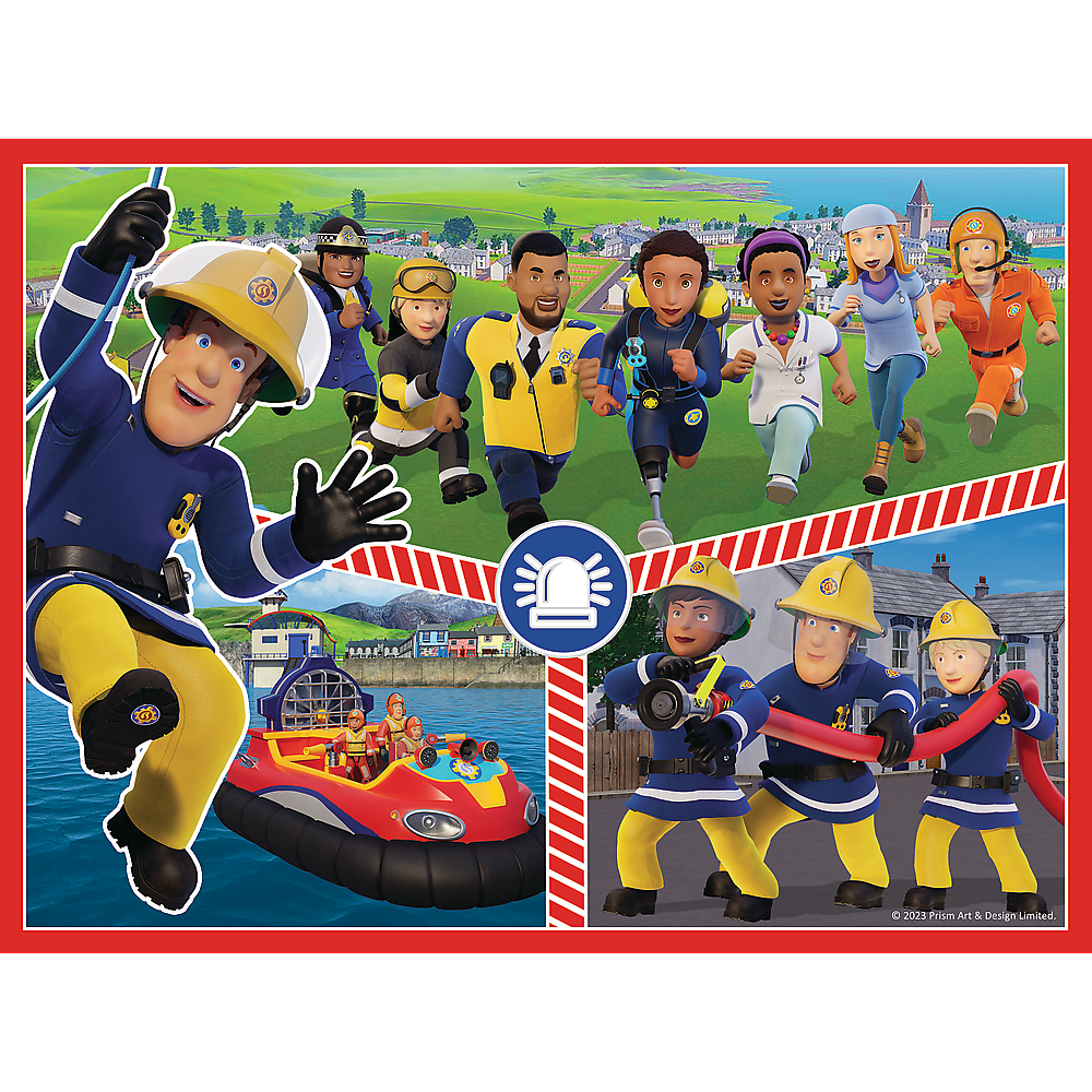 Puzzle 2v1 s pexesem hasičský tým – Požárník Sam Trefl