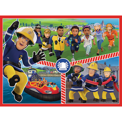 Puzzle 2v1 s pexesem hasičský tým – Požárník Sam Trefl