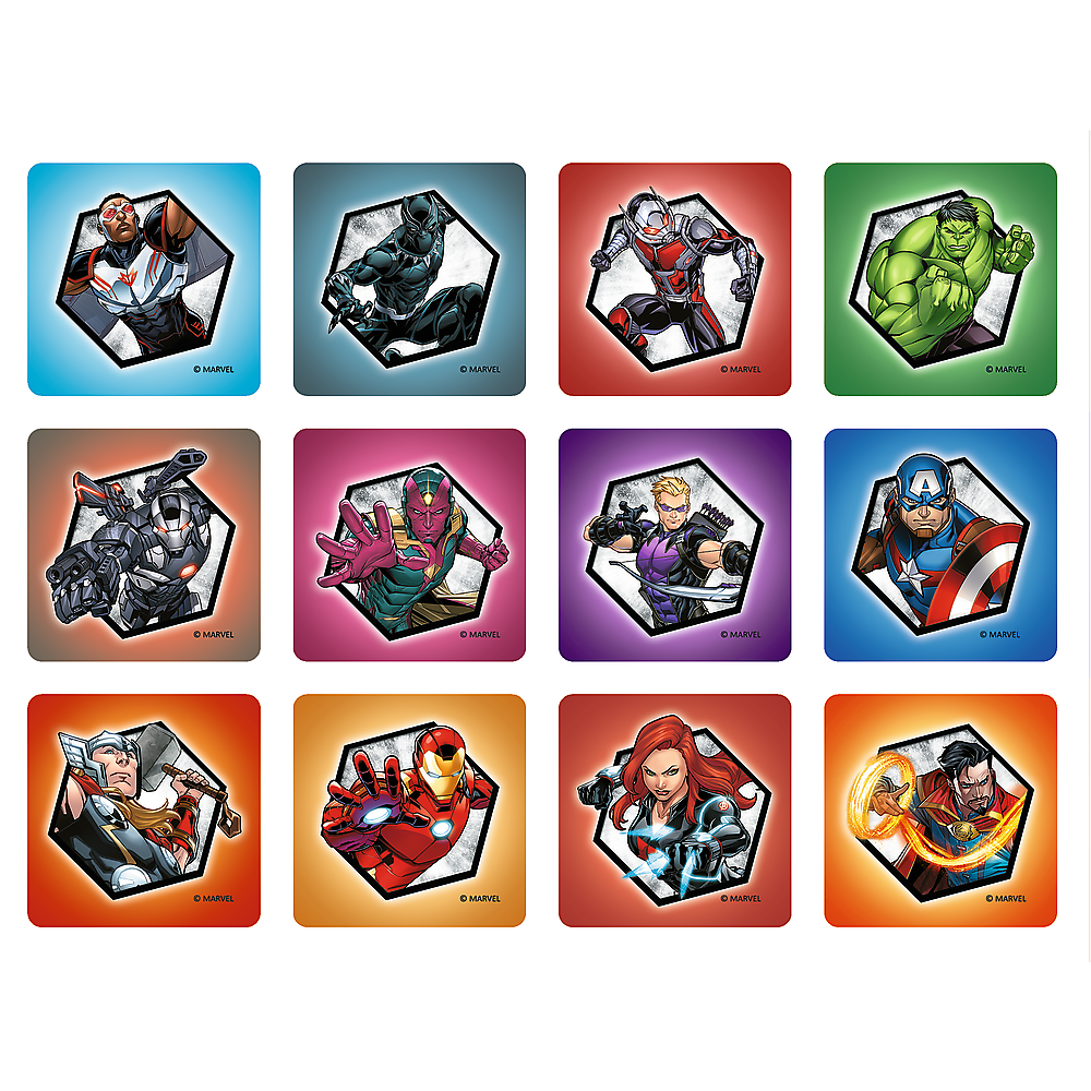 Puzzle 2v1 s pexesem Hrdinové v akci Marvel Avengers – Trefl