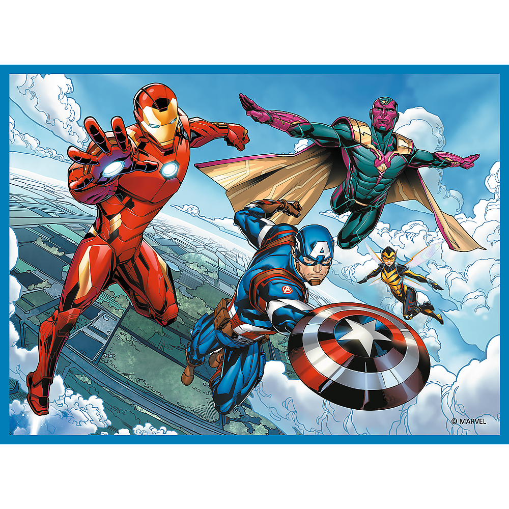 Puzzle 2v1 s pexesem Hrdinové v akci Marvel Avengers – Trefl