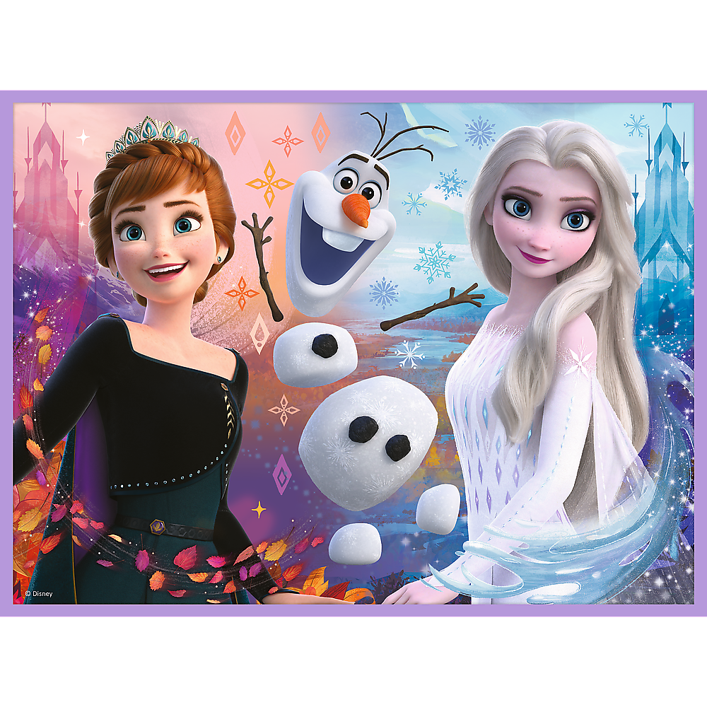 Puzzle 2v1 s pexesem Princezny ze své říše – Disney Frozen 2