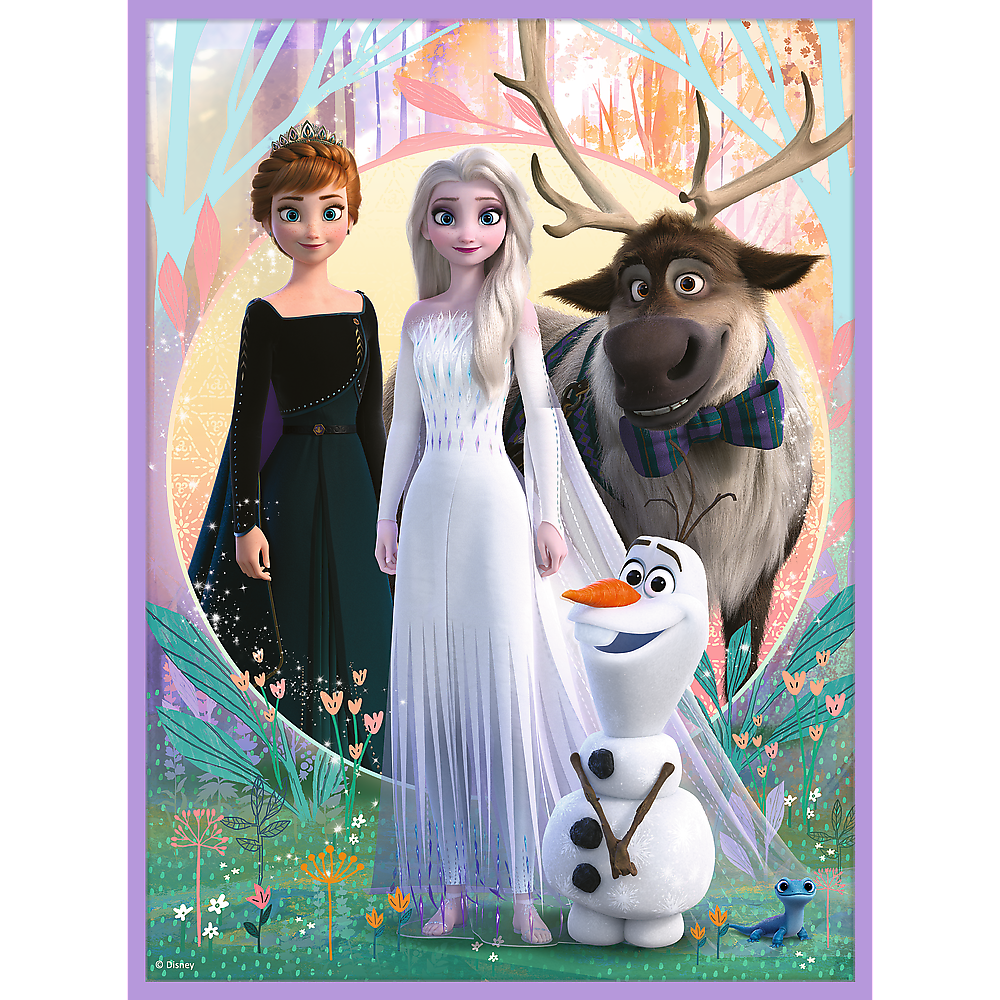 Puzzle 2v1 s pexesem Princezny ze své říše – Disney Frozen 2