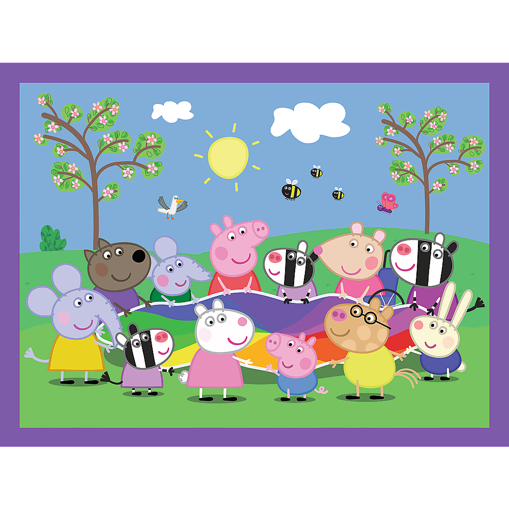 Puzzle 2v1 s pexesem - Veselé chvilky s Prasátkem Peppou – Trefl