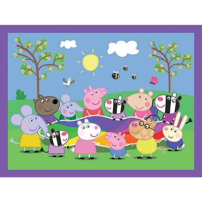 Puzzle 2v1 s pexesem - Veselé chvilky s Prasátkem Peppou – Trefl