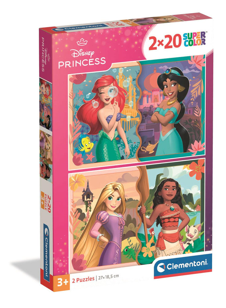 Puzzle 2x20 dílků Disney Princezny pro děti od 3 let – Clementoni