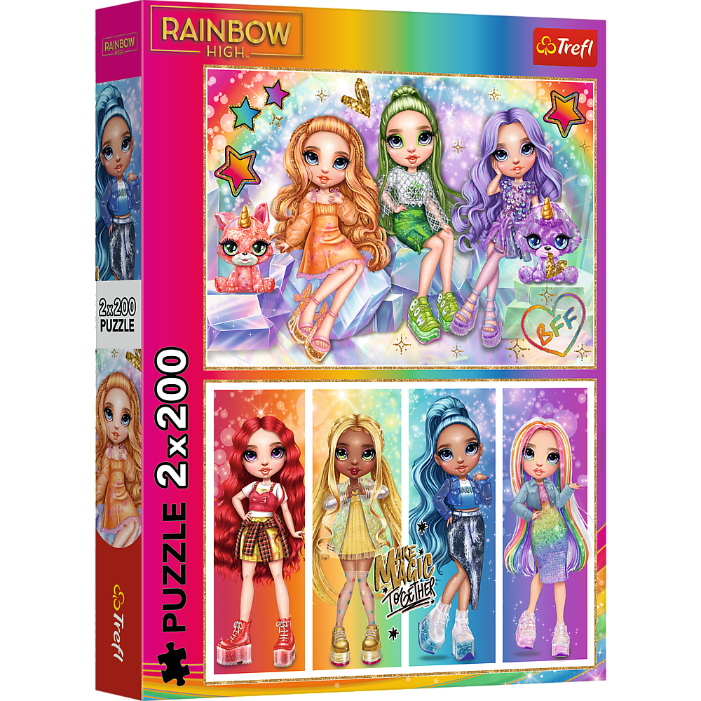 Puzzle 2x200 dílků duhové panenky – Rainbow High Trefl