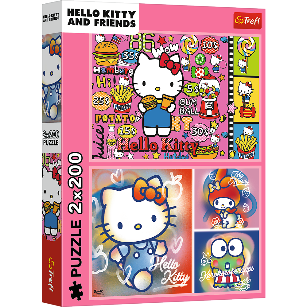 Puzzle 2x200 dílků Hello Kitty a přátelé – Hello Kitty