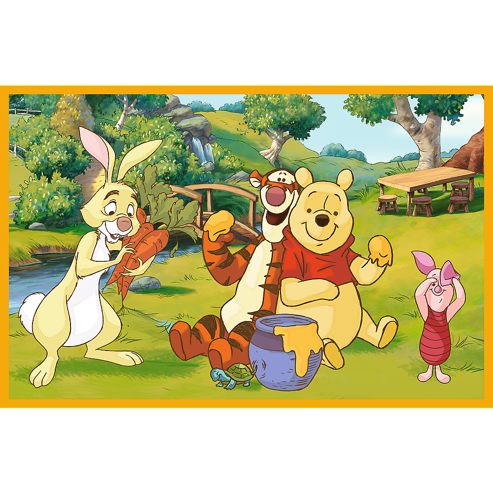 Puzzle 2x24 dílků Den v zahradě – Disney Winnie the Pooh Trefl