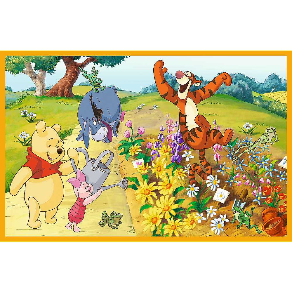 Puzzle 2x24 dílků Den v zahradě – Disney Winnie the Pooh Trefl
