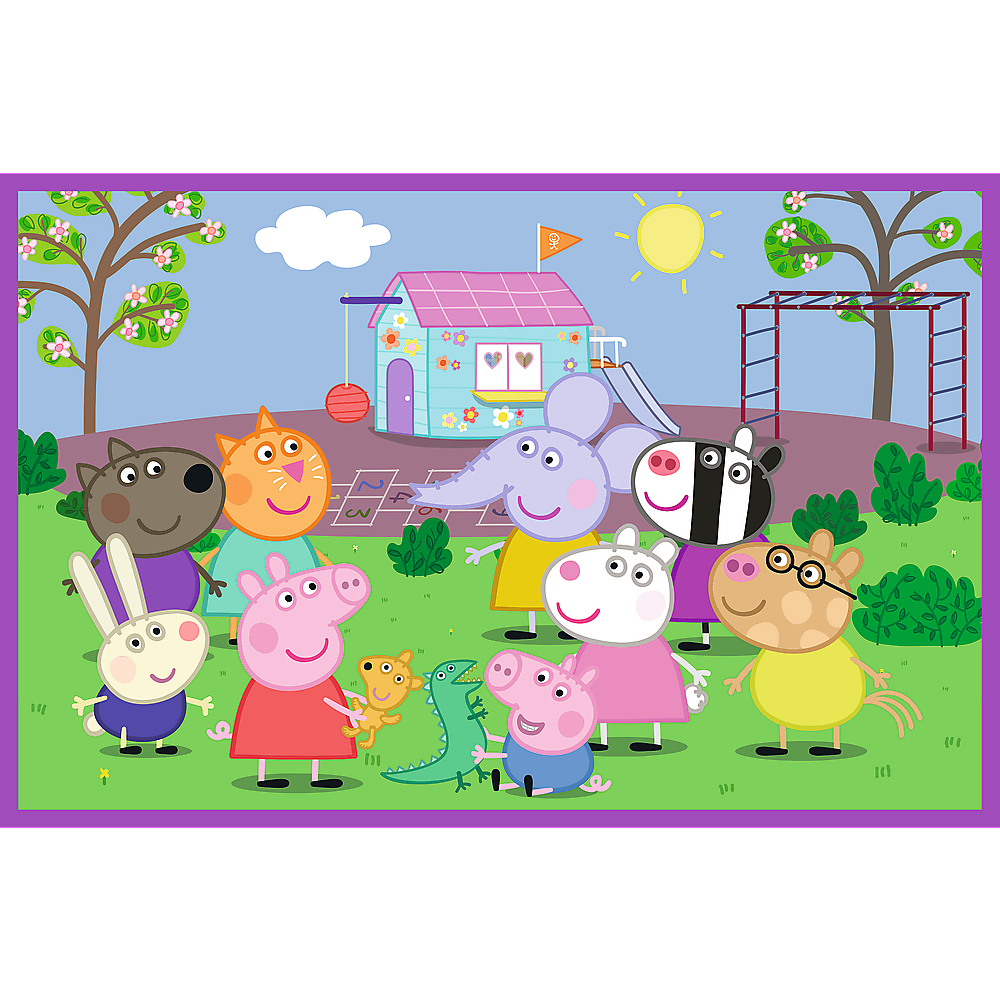 Puzzle 2x24 dílků dětské hřiště – Peppa Pig