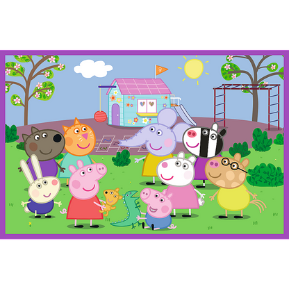 Puzzle 2x24 dílků dětské hřiště – Peppa Pig